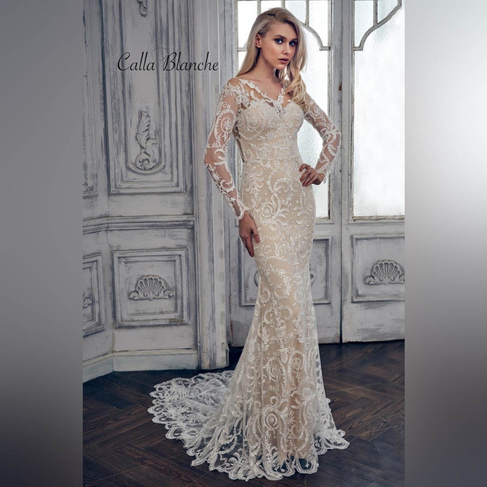 GORGEOUS!!! NWT! “Calla Blanche” Style 17121 Wedding Dress Size 8! - Picture 2 of 16